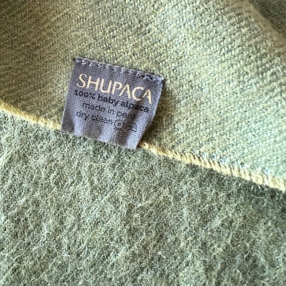 Shupaca 100% Baby Alpaca Scarf – Green Apple | Soft Lightweight Cozy Wrap 12x71 - Picture 3 of 4